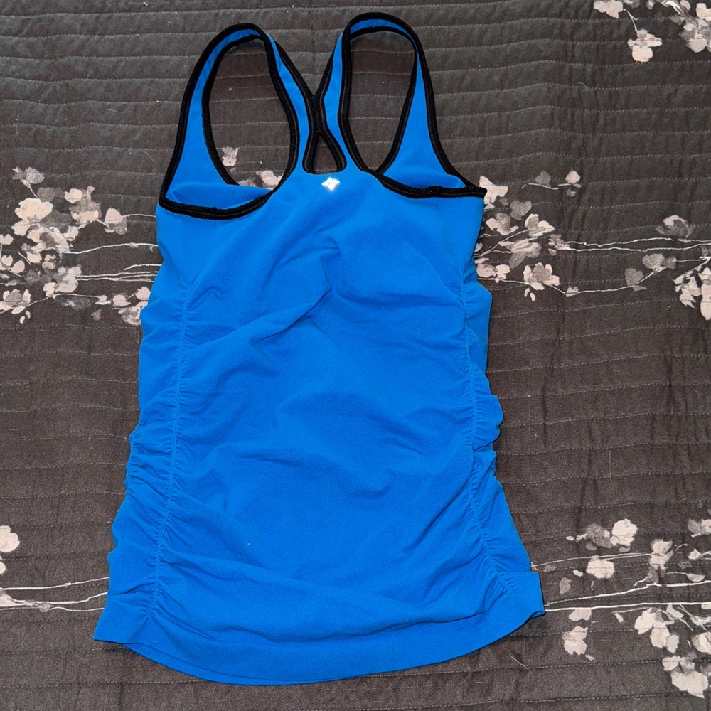 Blue Racerback Tank Top - Picture 2 of 4